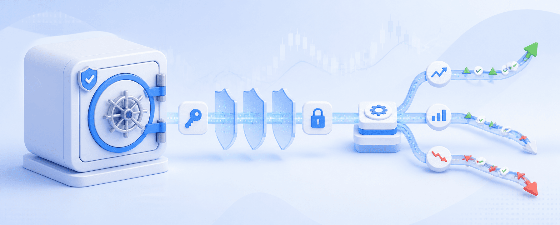 Abstract layered security model for crypto trading bot access and operational risk.