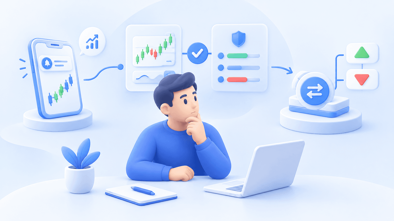 Illustration of evaluating a crypto trading signal before enabling automated copy trading.