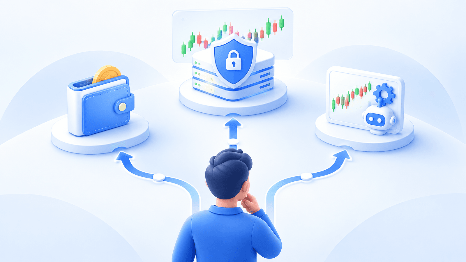 Beginner learning crypto trading terms for wallets, orders, risk, and automation.