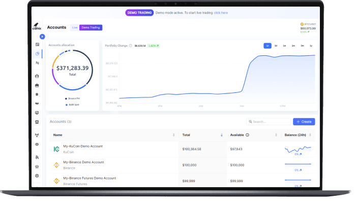 Demo account screen 1