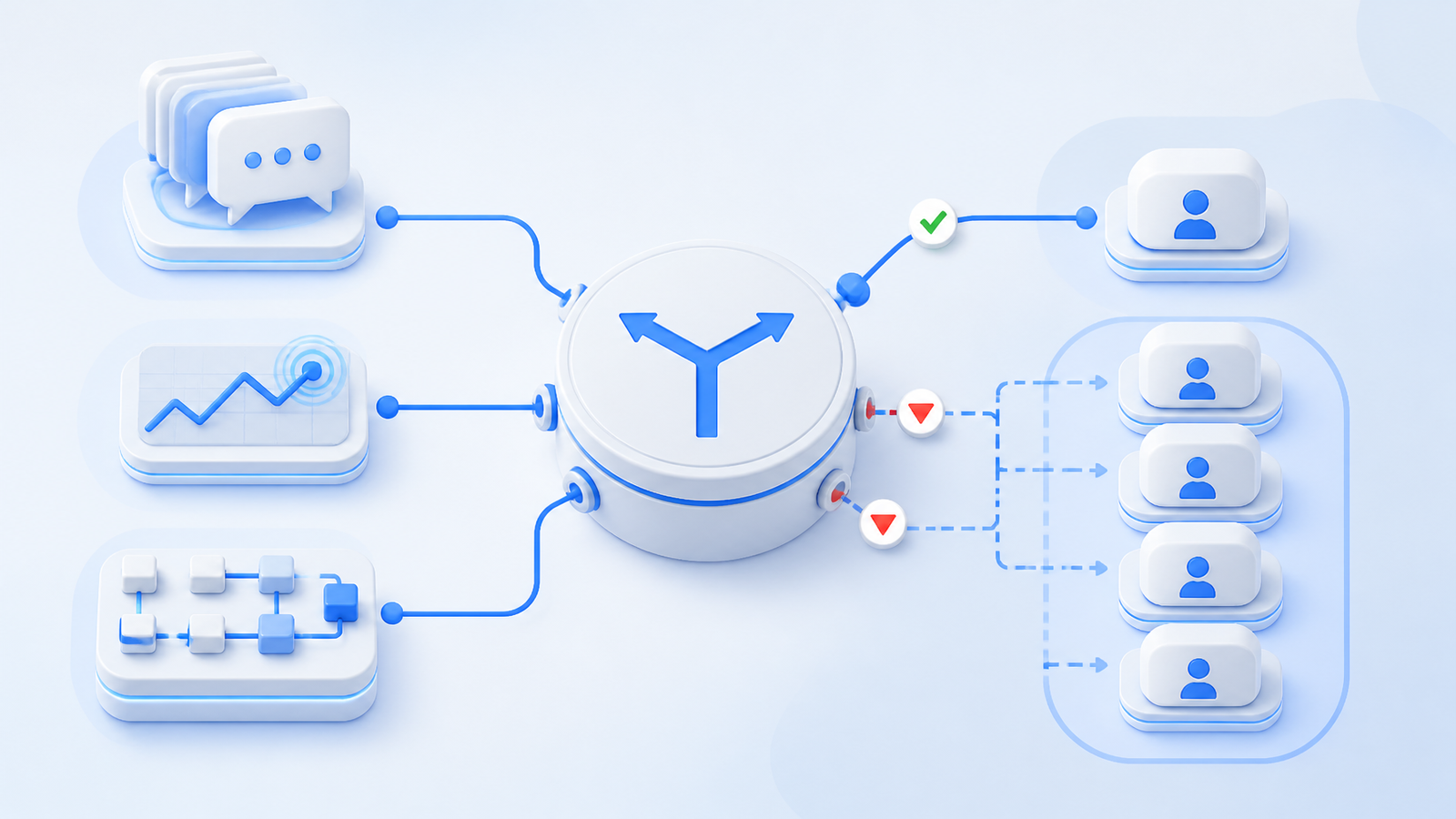 Messaging signals, chart-triggered trading, and multiple account dashboards shown as separate automation workflows