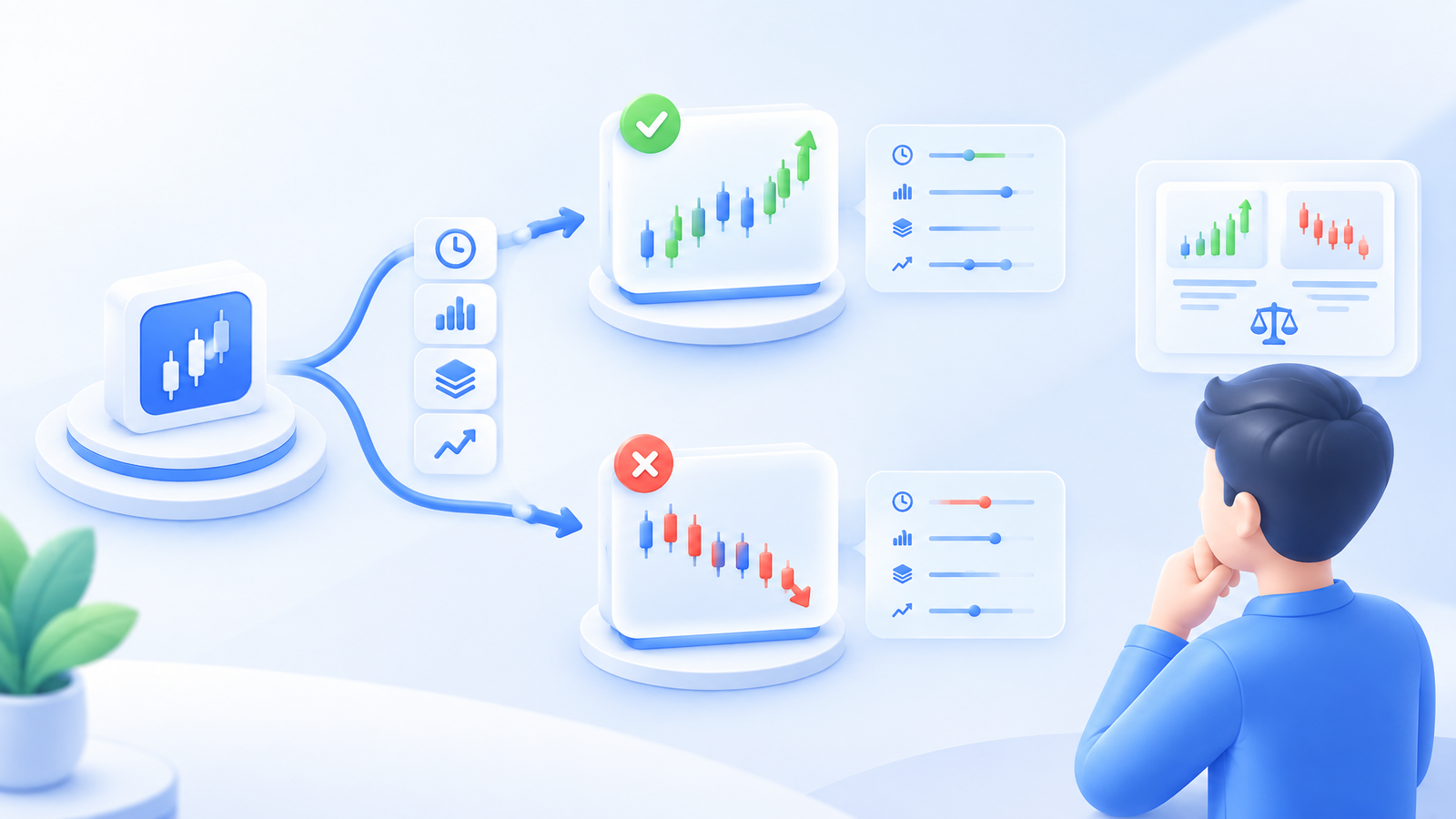 Illustration showing why copied crypto trades can have different execution results.